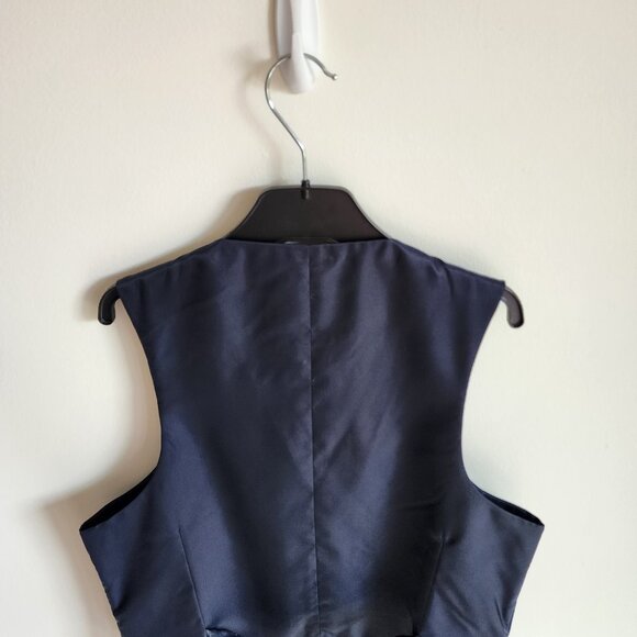 Size 18 Boys Vest Navy Blue Wedding Ringbearer Jos A Bank Kids Polyester Nwt New - Picture 17 of 17